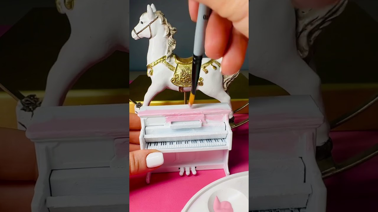 МК Как расписать пианино в миниатюреDIY How to paint a miniature piano🎹