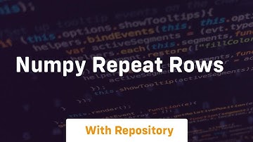 numpy repeat rows
