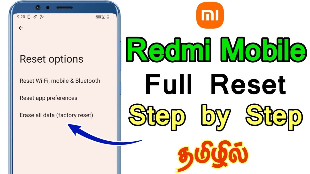 Redmi Mobile Full Reset Step by Step in Tamil | Reset Mobile | TMM Tamilan