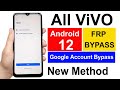 Vivo Android 12 Frp Bypass Latest Security | New Method All Vivo Devices Google Account Bypass ✅✅