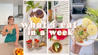 WHAT I EAT IN A WEEK! healthy breakfast, lunch, + dinner ideas! high protein & wholefood ✨