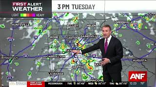 First Alert Forecast: Scattered, slow-moving downpours and storms continue each afternoon