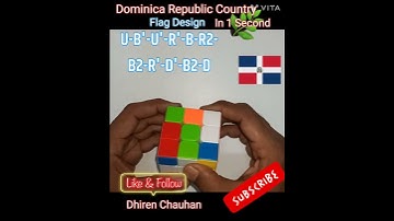 32-Dominica Republic Country Flag Pattern in Rubik