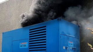 Great DIESEL GENERATOR Engines Cold Starting up Smoke and Sound