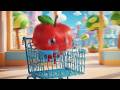 Apple Song for Kids 🍎 | Apple in Grocery Cart | Nursery Rhymes &amp; Baby Songs