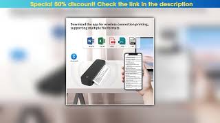Slide Inkless Portable A4 Thermal Printer Bluetooth PDF Excel Word Document Printing Machine Paper•