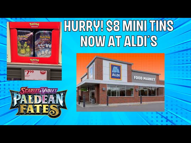 Pokmon cards at Aldi's? Paldean Fates tins for only $8 - YouTube