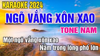 Ngõ Vắng Xôn Xao Karaoke Tone Nam Nhạc Sống gia huy beat