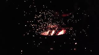 Fire Embers At Night Slow Motion