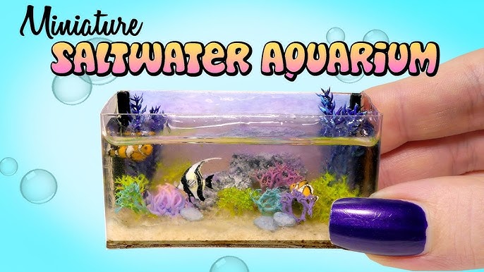 How To Miniature Aquarium Tutorial NO RESIN / DIY Mini Fish Tank 