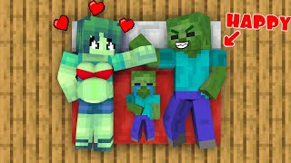 Monster School : Happy Family, but Sad Baby Zombie - Sad Story - Minecraft Animation