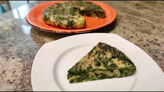 TORTILLA de PATATAS con ESPINACAS - Tortilla española de espinacas