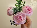 Роза "Марта" из зефирного фоамирана. Нежный букетик, цветы из фоамирана своими руками rose from foam