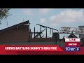 Crews battling fire at Sonny's BBQ in Bartow