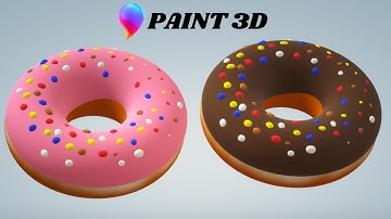 3D donut tutorial ------------ Paint 3D