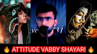 ❌vabby attitude shayari 🔥 attitude shayari status for boy 🤬 vabby attitude shayari video ||