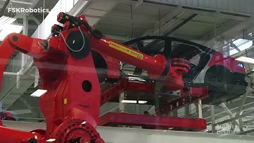 Robot công nghiệp nhà máy  ôtô Tesla