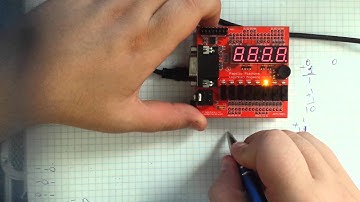 Papillio One binary adder for 2 4-bit numbers.