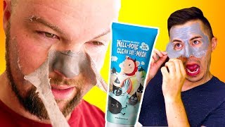 Men Try the Most Painful Face Mask - Hell Pore Clean Up Mask