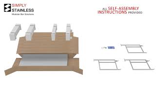 Stainless Steel Modular Bars: Single Bar Module (SBM-7-2100) Assembly Animation