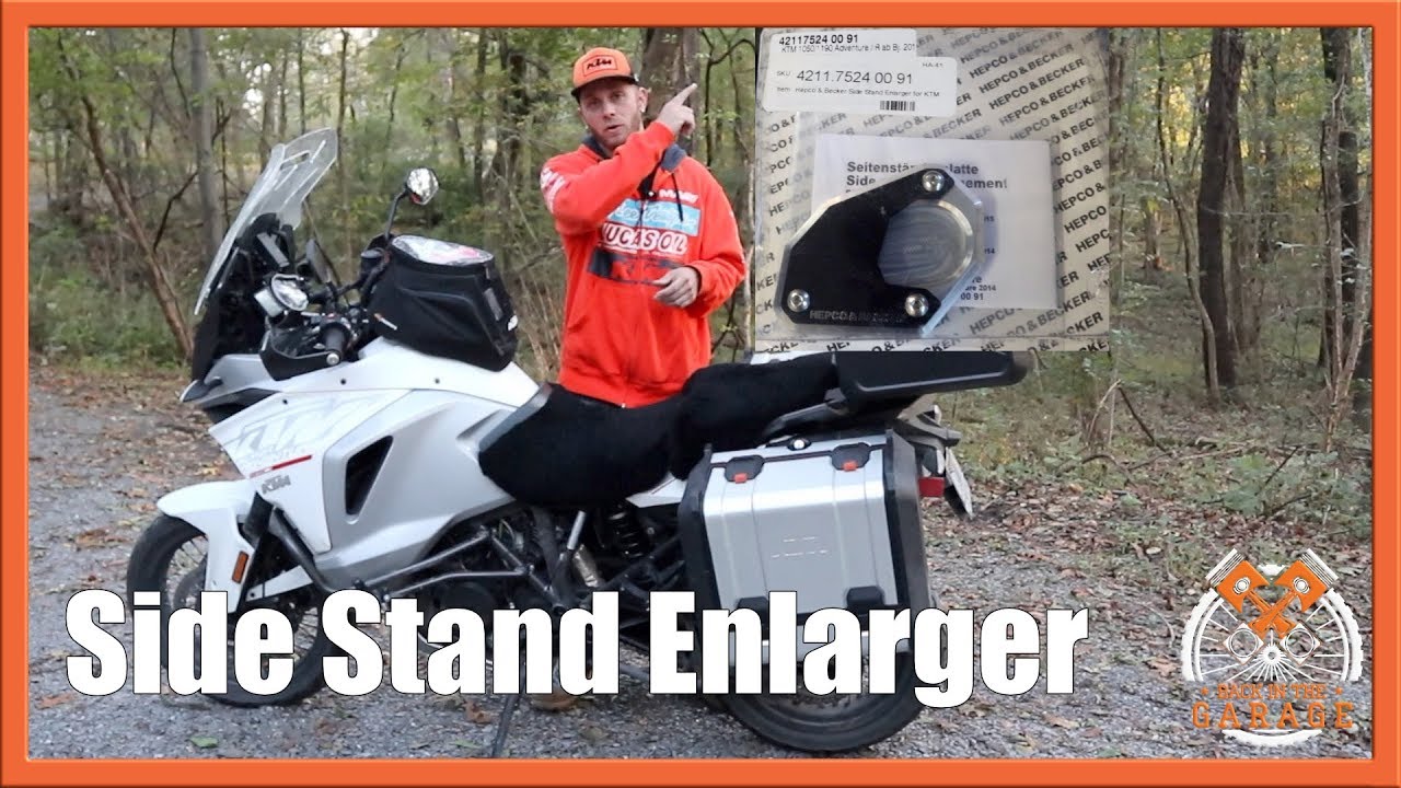 Grey - Orange motorcycle kickstand side stand enlarger extension enlarger pate pad For KTM 1090 Adventure 2017 2018 1190 Adventure 2015 2016 1050 Adventure 1290 Super Adventure 2015-2018