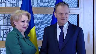 20/02/18 Brusseles: Intrevederea PM Viorica Dancila cu Presedintele Consiliul European Donald Tusk