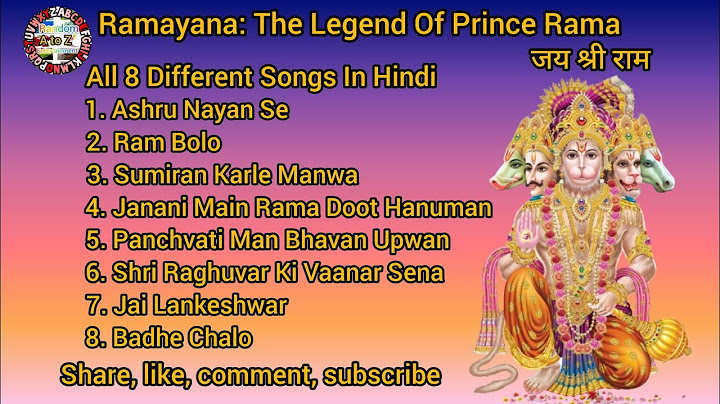 All 8 Hindi Songs Un-Sequenced| Ramayana:The Legend Of Prince Rama| #randomentertainment321