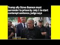 Steve Bannon Goes to Prison