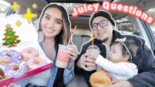 Personal Q&A While Trying Dunkin's Holiday Treats! ❤️🎄