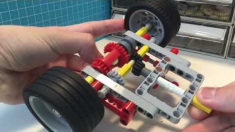 Lego technic rear axle with differential lock