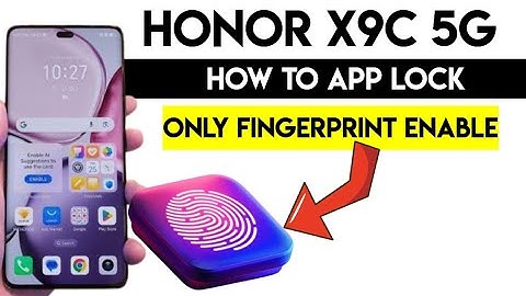honor x9c how to app lock only fingerprint enable #honorx9c