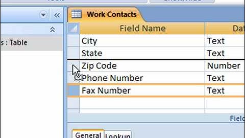 Move a Field in Access 2007