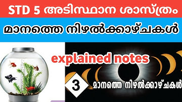 STD 5 Basic Science Unit 3 Celestial Shadow Sights Notes | മാനത്തെ നിഴൽക്കാഴ്ചകൾ | the kids eduzone