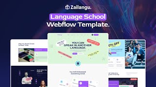 Zailangu - Language Learning School Website Template | Best Webflow Templates
