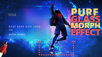 Glassmorphism - A New UI Trend for 2021?! Using Only HTML and CSS | Glassmorphism glass ui design