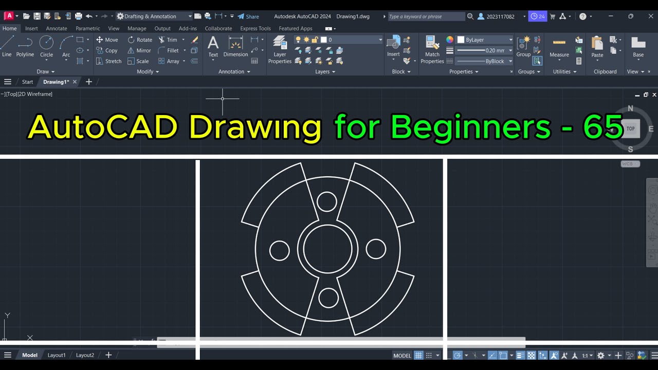 AutoCAD Tutorial for Beginners - 65 - YouTube
