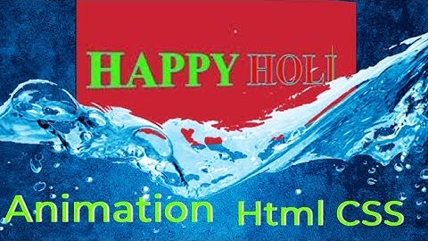 Holi Animation With Colour Effect in HTML CSS#html5 #css3