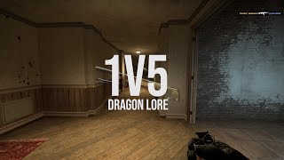 1 Vs 5 - Awp Dragon Lore Won On This Clutch