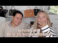 MY BOYFRIEND REACTS TO MY LUXURY HANDBAG & JEWELRY WISHLIST 😂