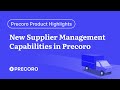 New supplier management capabilities in precoro