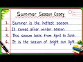Summer Season Essay in English | Essay on Summer Season | Summer Season Essay for Students