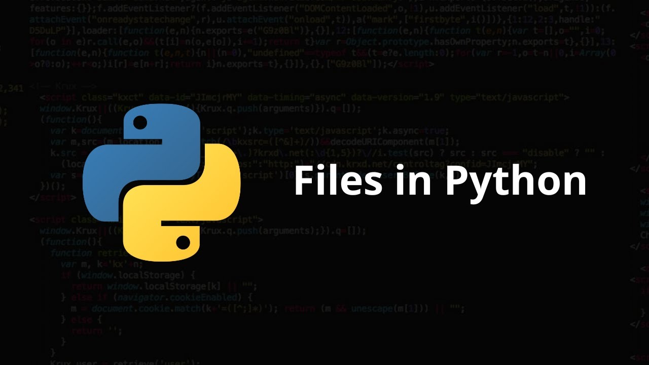 1. Files in Python - Open file, read from file a close it