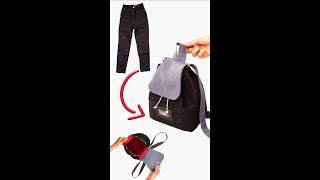 How to Sew new Backpack from old Jeans easily Miarti👜✂️