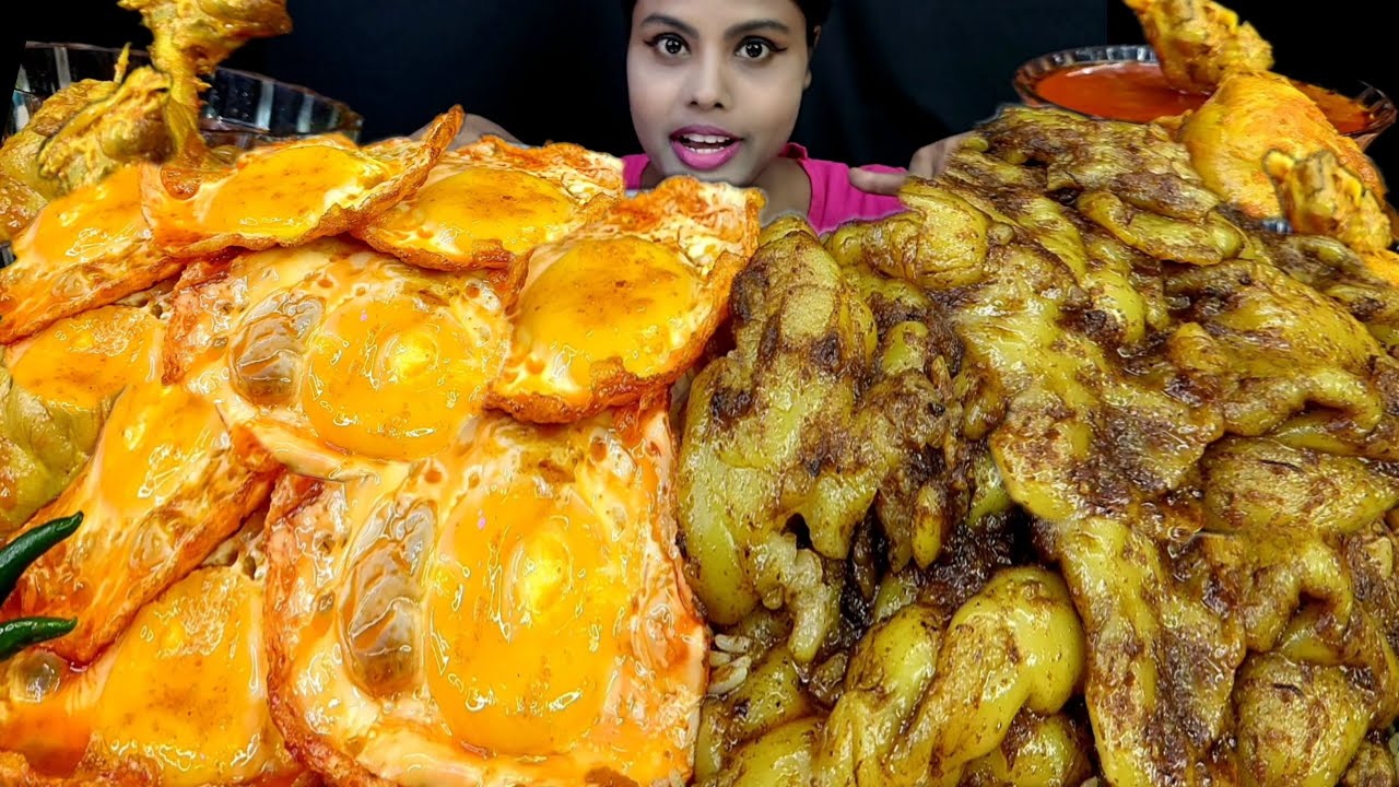 Eating Show Mutton Fat Curry Rice Asmr Eating Egg Curry Sunny Side Up Mukbang Chicken Curry Bigbite