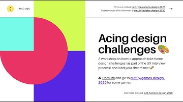 [Event] UX Design Challenges, UX Design Thinking Walkthrough & more (interview tips part 2)