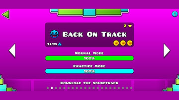Back On Track (All Coins) Geometry Dash Lite