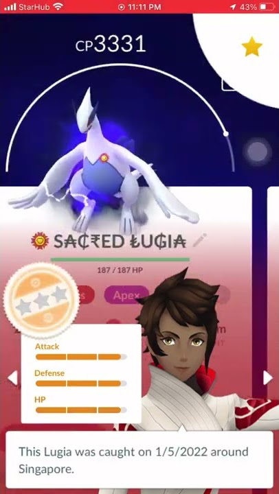 Lugia Shiny ✨ Ultra League (3 Ataques) - Pokemon GO - GGMAX