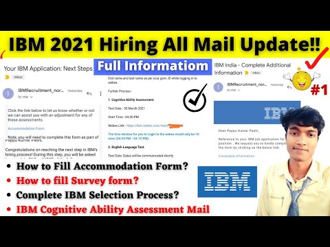 ?IBM 2021 Hiring All Mail Update!! IBM Selection - Assessment link, Accommodation Form, Survey Form