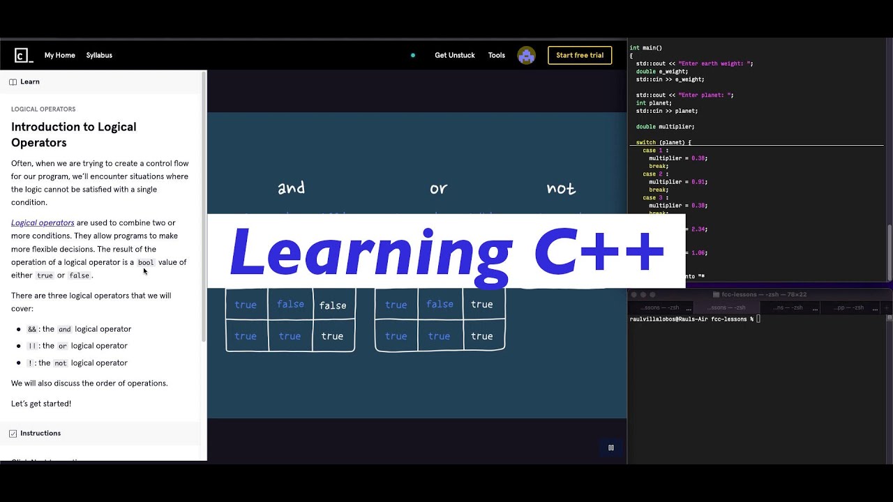 Learning C++ PT 28 - YouTube