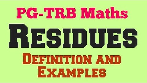 PG-TRB Maths | Residues | Complex Analysis | Previous years Questions